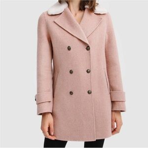 NWT Belle & Bloom Liberty Sherpa Collar Wool Blend Coat